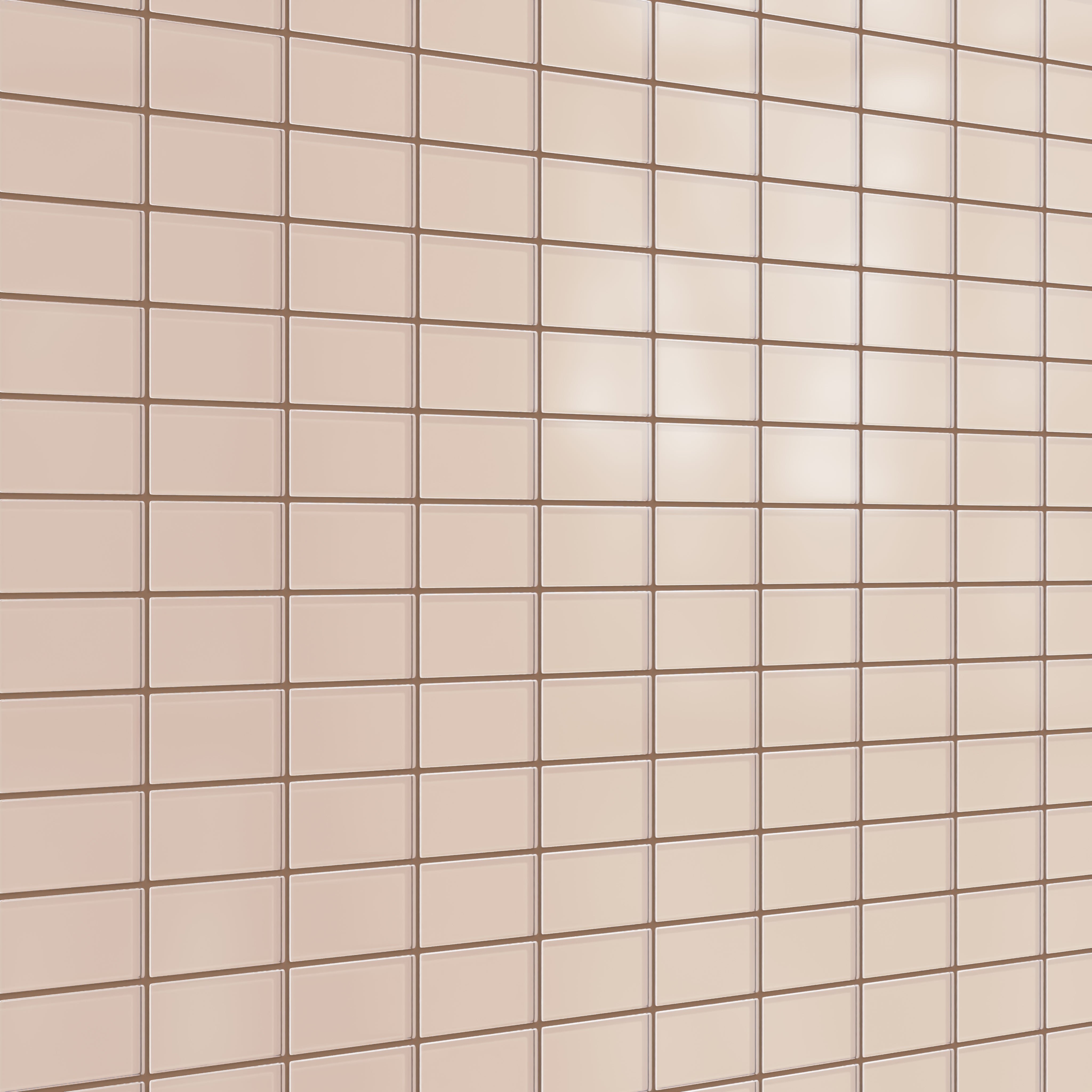 2x4 Straight Set Sheeted Glass Mosaic Tile in Rosy Finch Matte