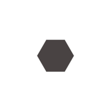 4" Hexagon Original Ceramic Tile in Carbon Gloss