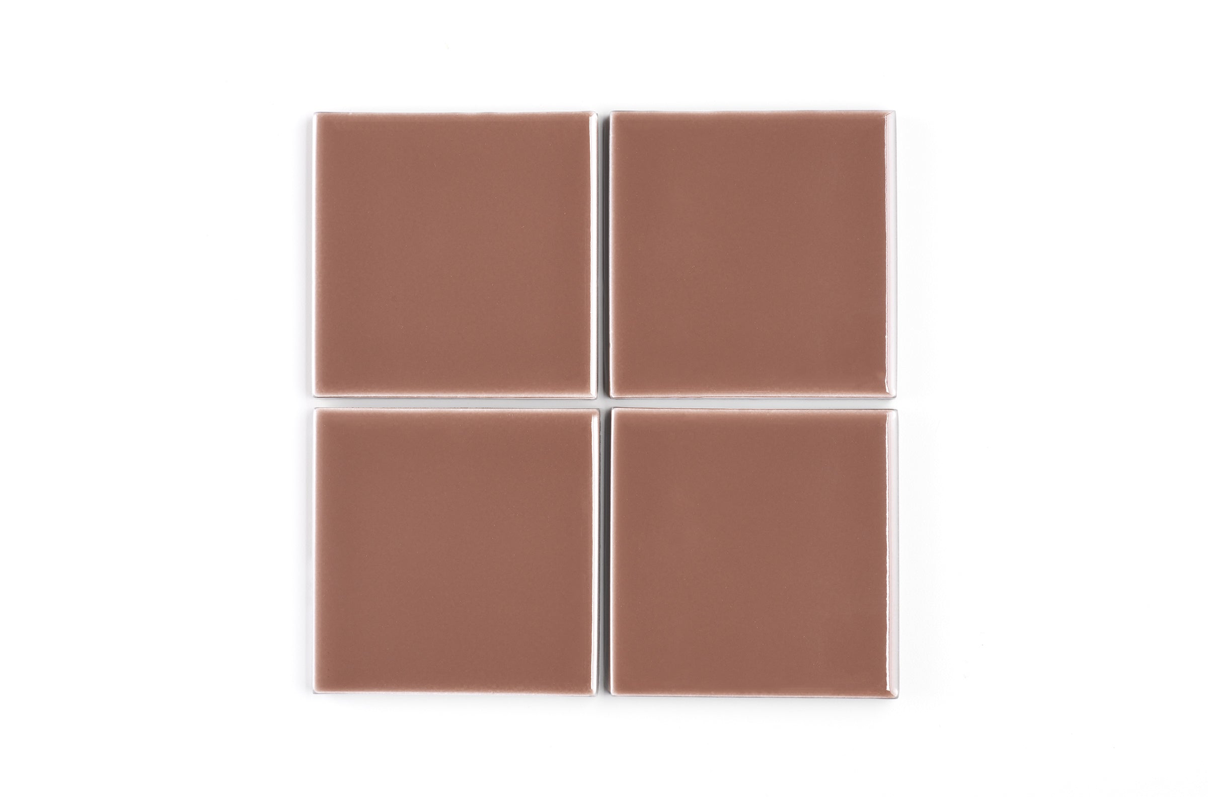 4x4 Original Ceramic Tile in Mauve Gloss