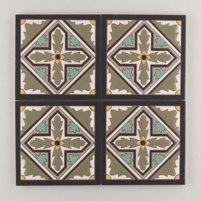 6x6 Handpainted Sample Old California #4  in Neutral Motif