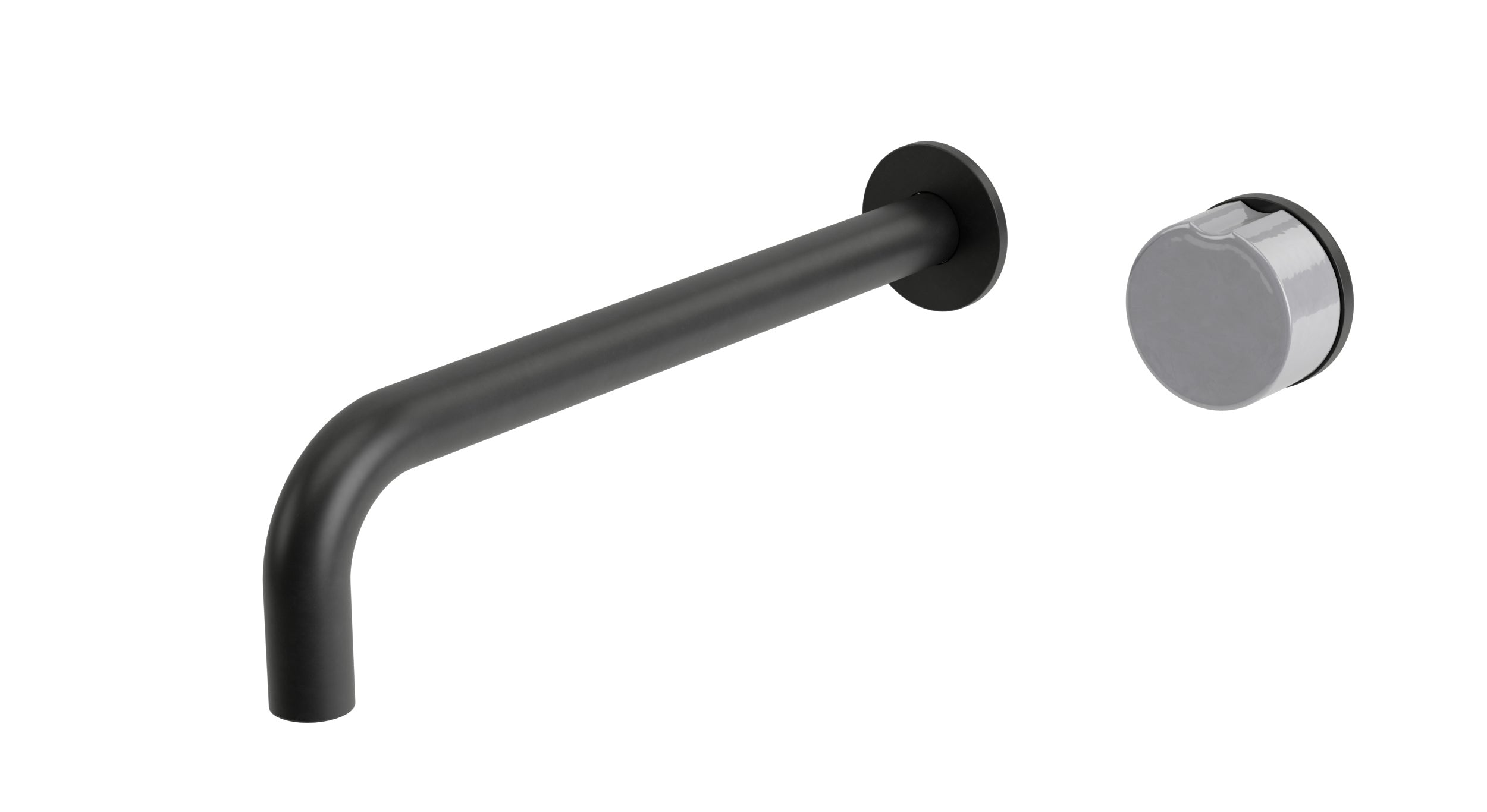 Foundry One Handle Wall Mount 10" Lavatory Faucet with Groove Ceramic Knob Handle in Oil Rubbed Bronze