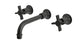 Emerson Two Handle Wall Mount 8.25" Lavatory Faucet with Defined Cross Handles in Oil Rubbed Bronze
