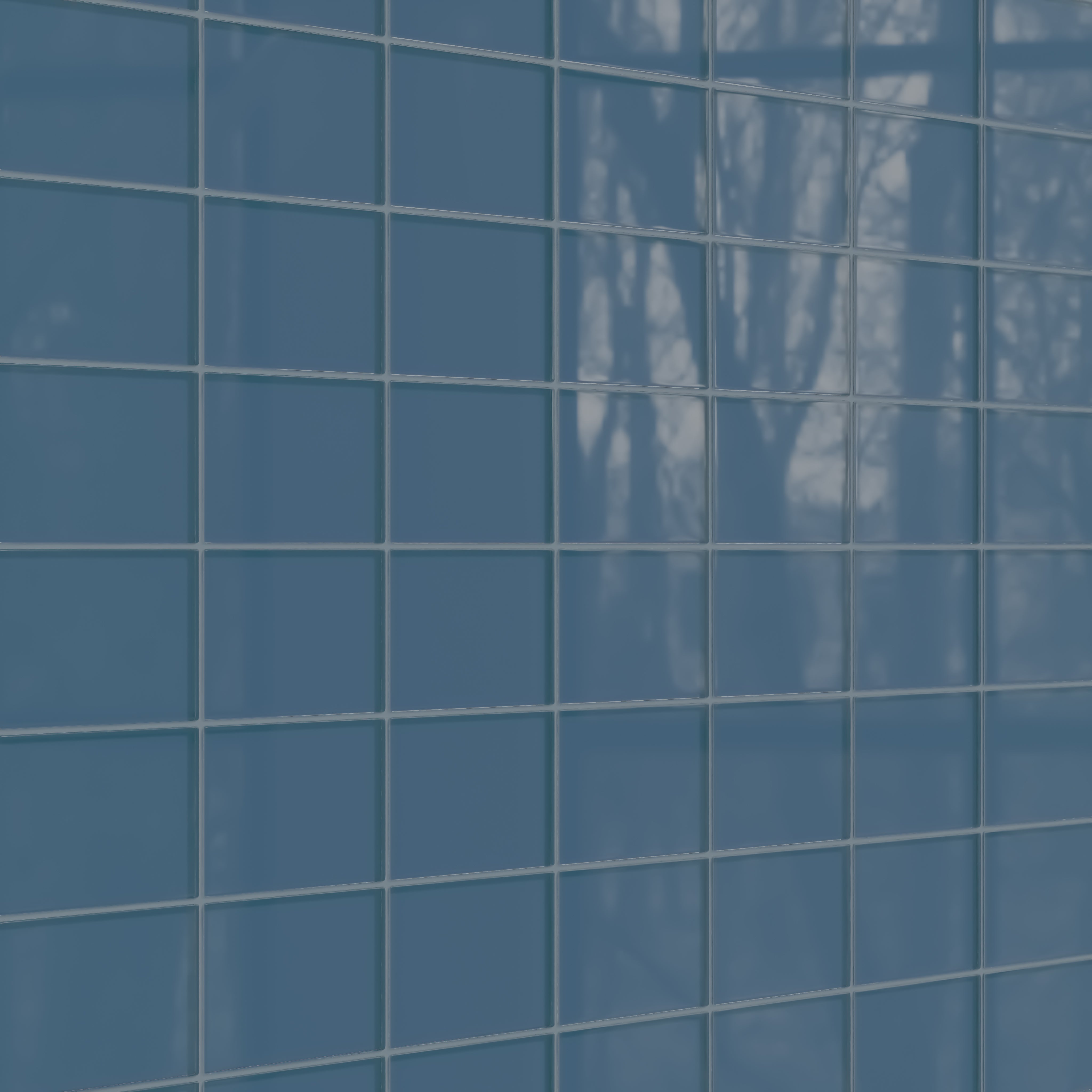 4x6 Glass Tile in Blue Jay Gloss