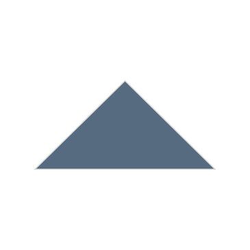 6" Triangle Original Ceramic Tile in Slate Blue Matte