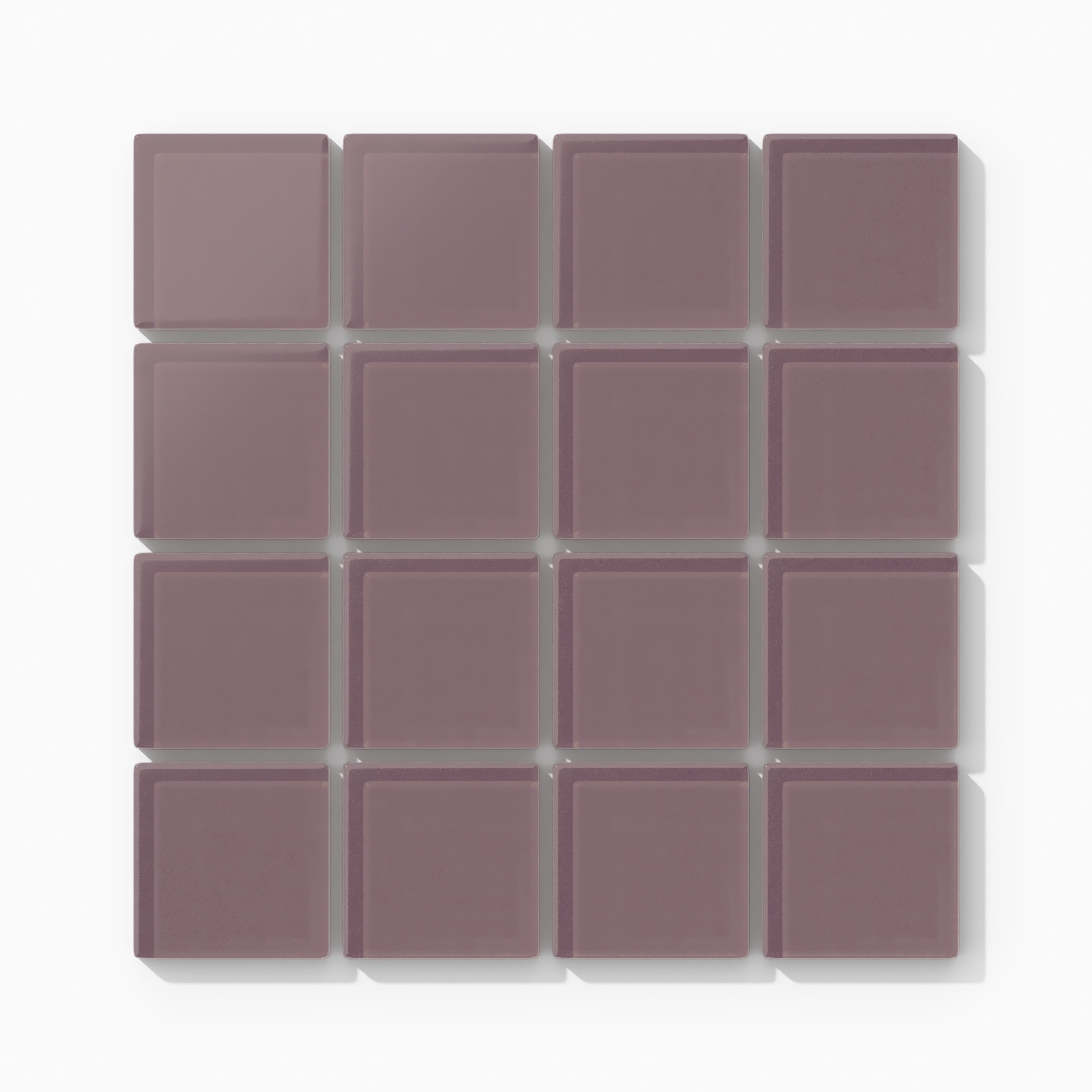 2x2 Straight Set Sheeted Glass Mosaic Tile in Crane Matte