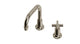 Emerson One Handle Deck Mount Squaretop Lavatory Faucet with Classic Cross Handle in Polished Nickel
