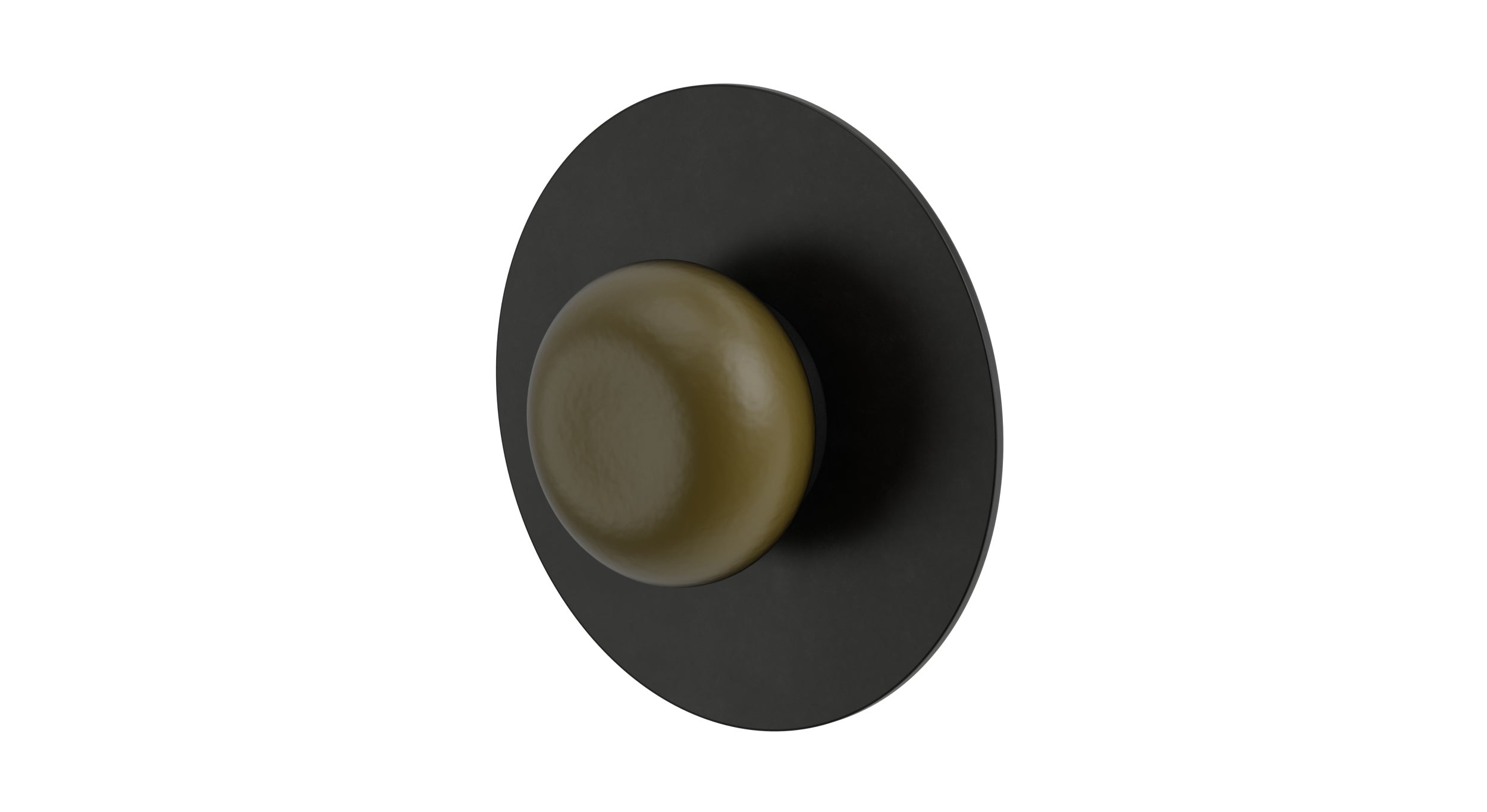 Foundry One Handle Wall Mount Shower Trim with Pebble Ceramic Knob Handle in Oil Rubbed Bronze