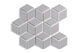 Small Diamond Sheeted - Escher Original Ceramic Mosaic Tile in Thistle Gloss