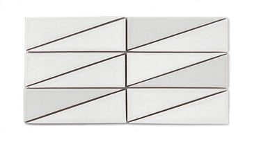Right Scalene Triangle Original Ceramic Tile in Frost Gloss