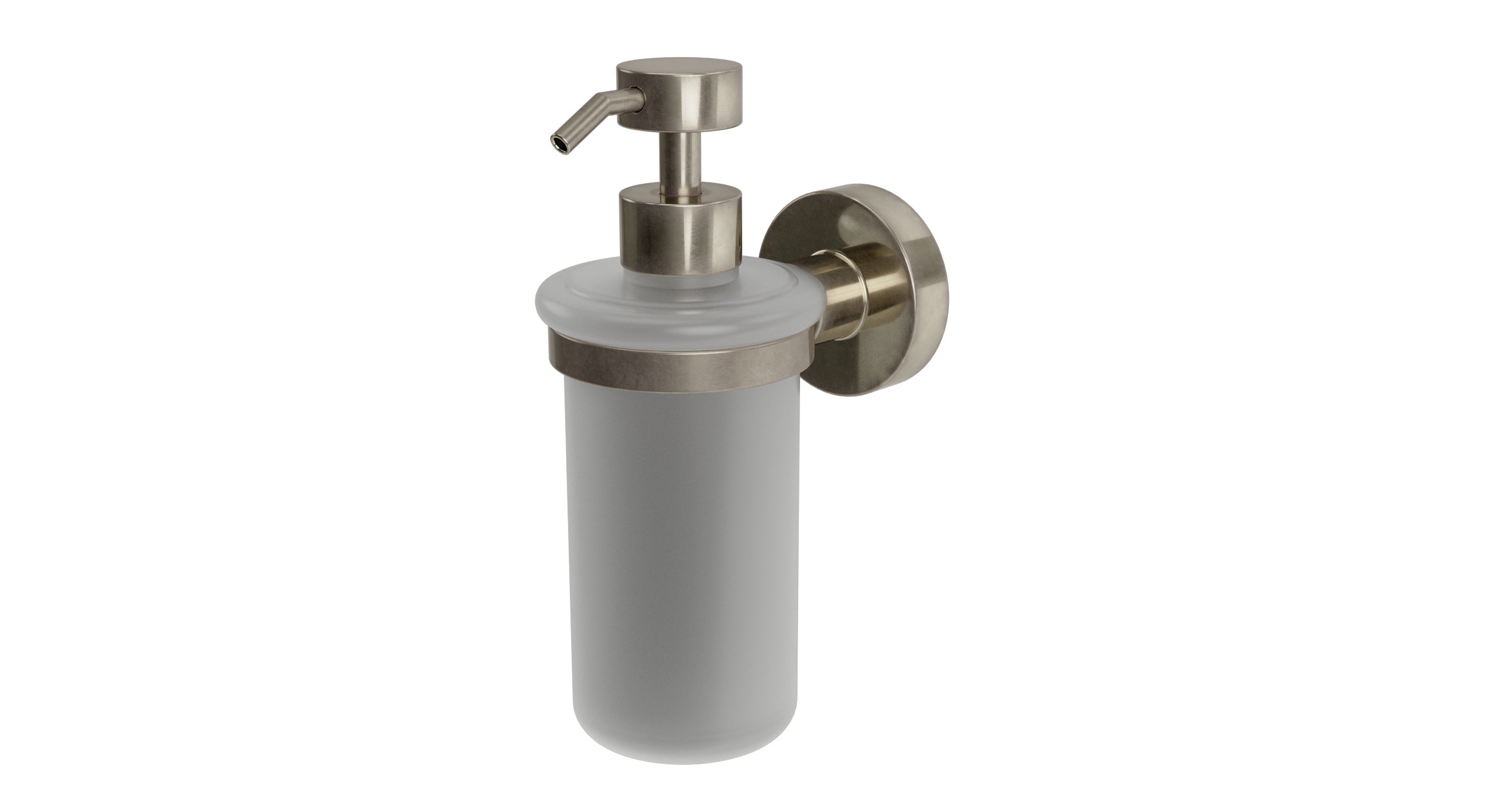 Flatiron Round Soap Dispenser in French Nickel
