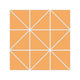 3" Triangle Sheeted - Quadrant Original Ceramic Mosaic Tile in Koi Matte
