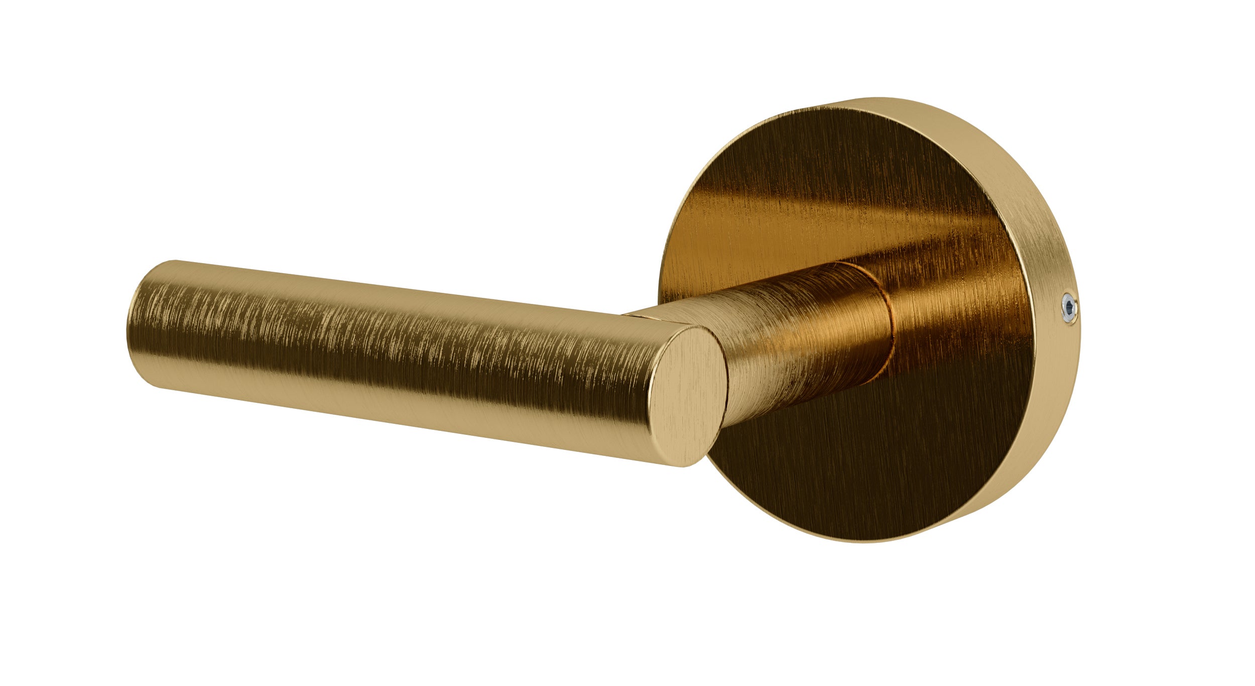 Contour One Handle Wall Mount Diverter/Volume Control Shower Trim with Soft Lever Handle in Satin Brass