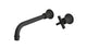 Emerson One Handle Wall Mount 10" Lavatory Faucet with Classic Cross Handle in Matte Black