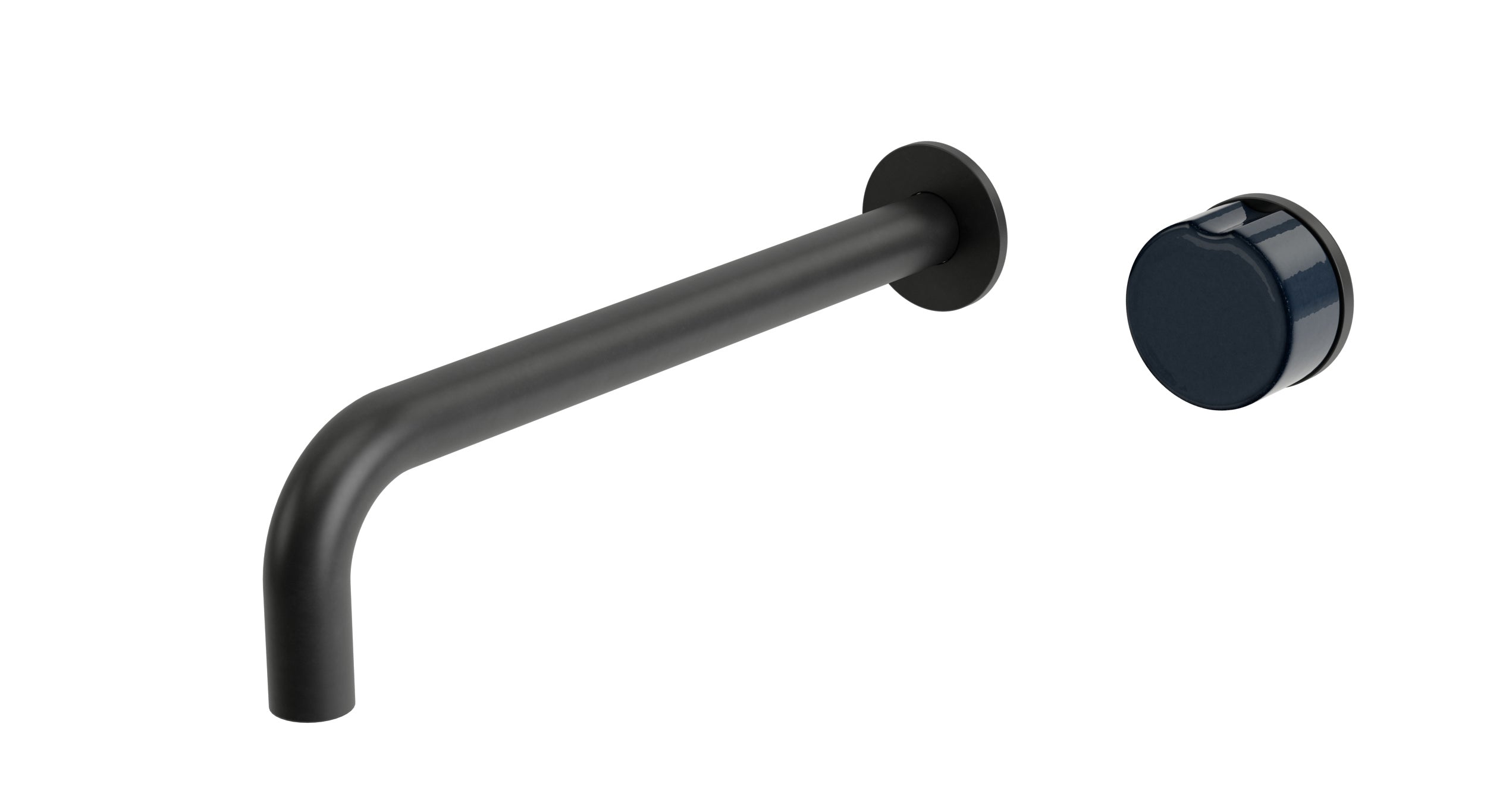 Foundry One Handle Wall Mount 10" Lavatory Faucet with Groove Ceramic Knob Handle in Oil Rubbed Bronze