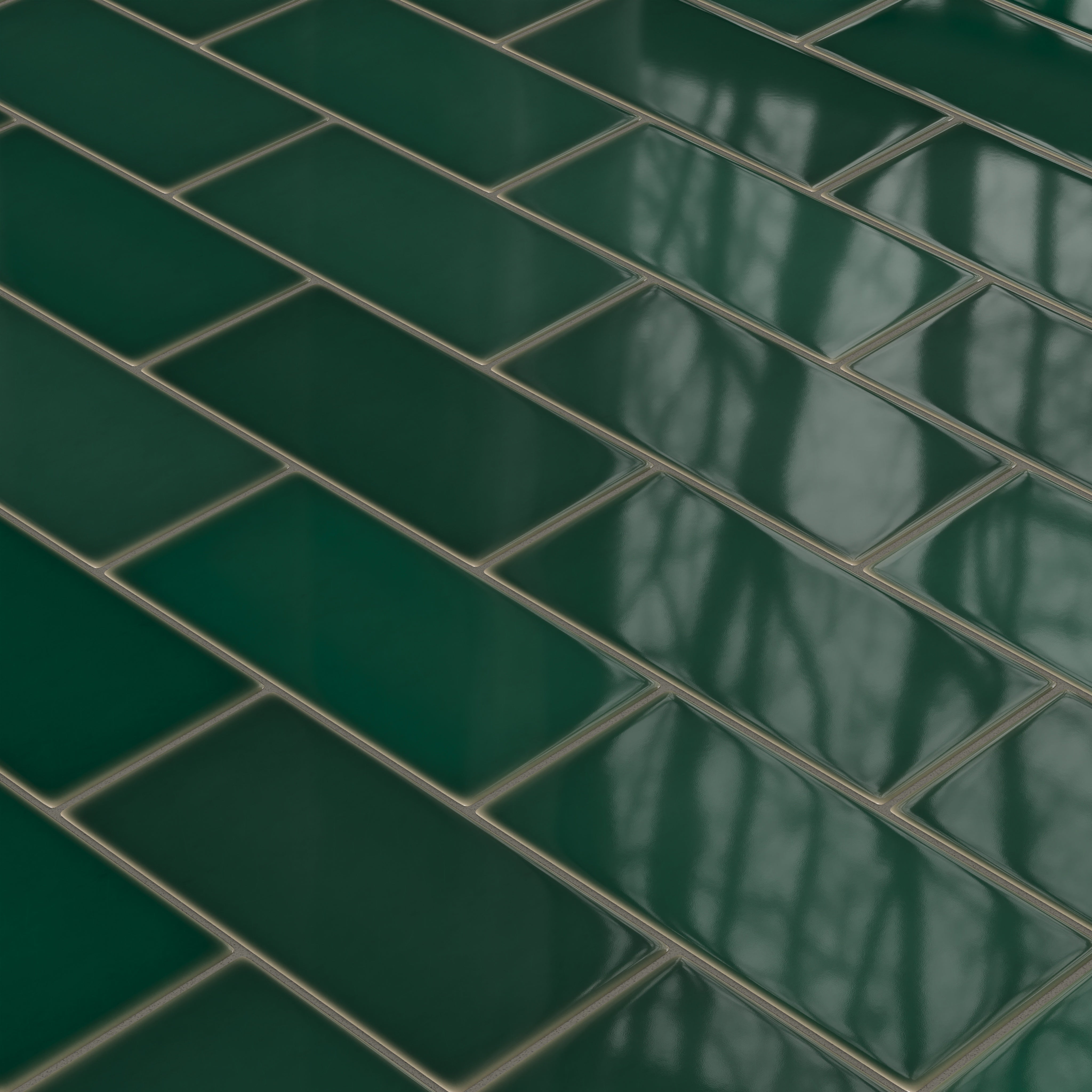 6x12 Original Ceramic Tile in Evergreen Gloss