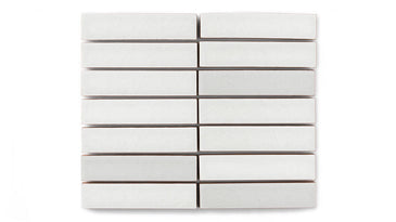 1x4 Straight Set Sheeted Original Ceramic Mosaic Tile in Frost Gloss