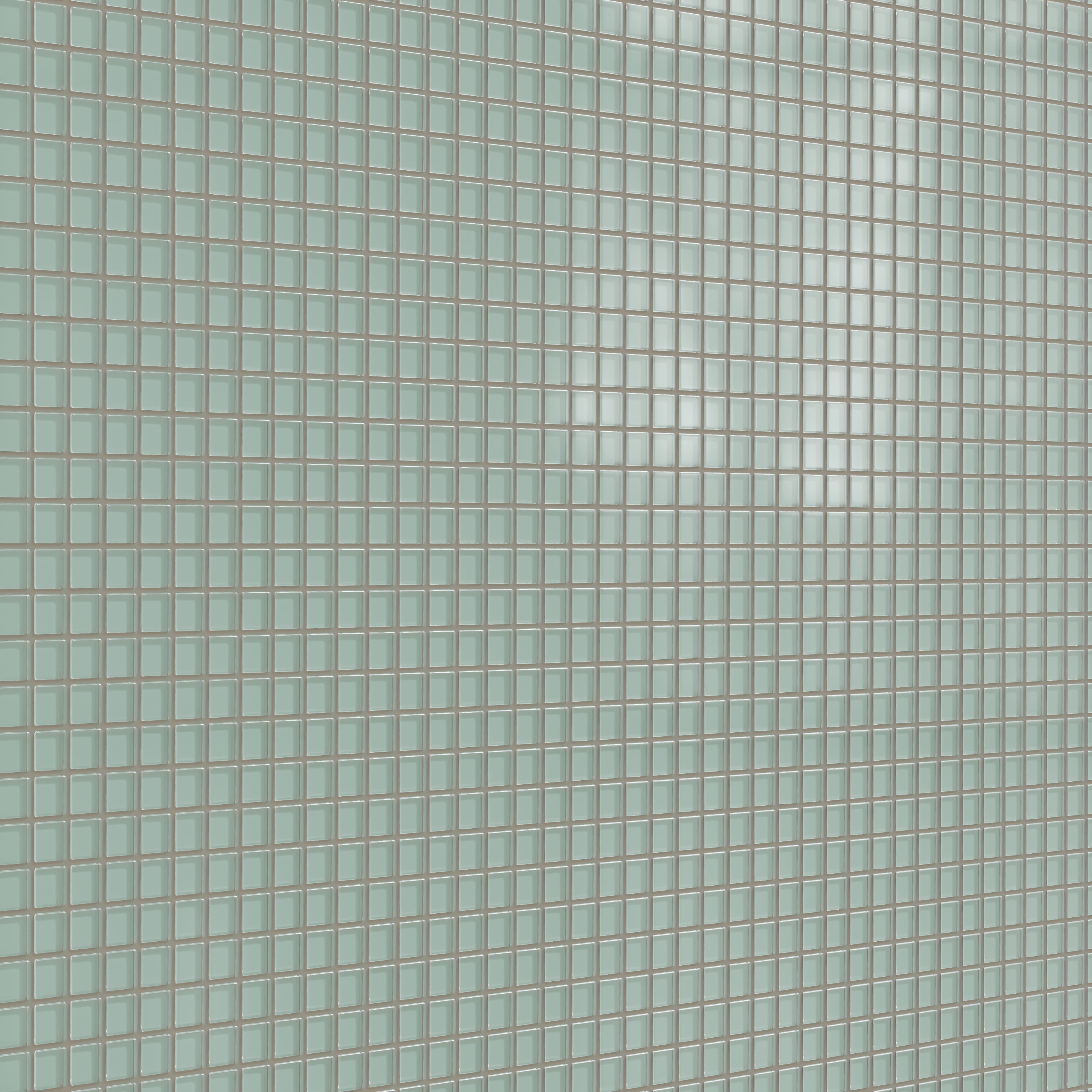 1x1 Straight Set Sheeted Glass Mosaic Tile in Kingfisher Matte