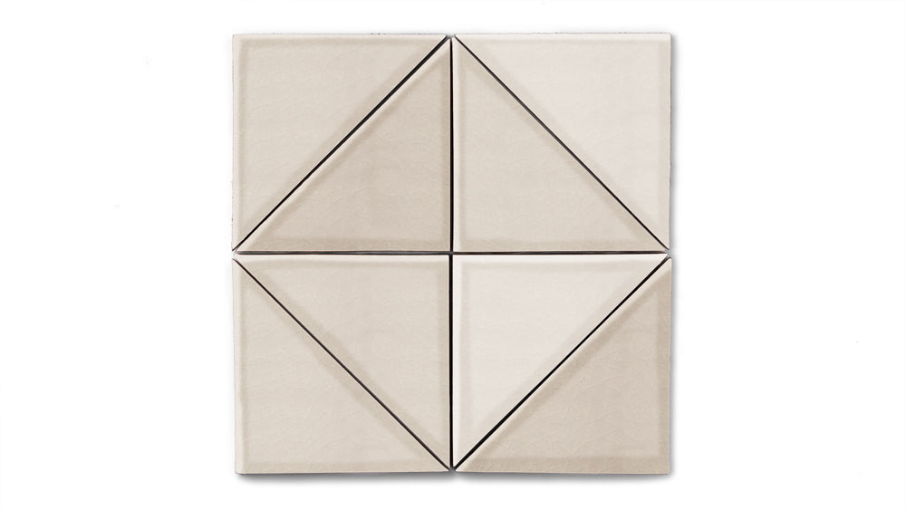 6" Triangle Original Ceramic Tile in Sand Dune Gloss