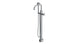 Emerson One Handle Floor Mount Squaretop Bath Trim with Hand Shower and Defined Cross Handle in Polished Chrome