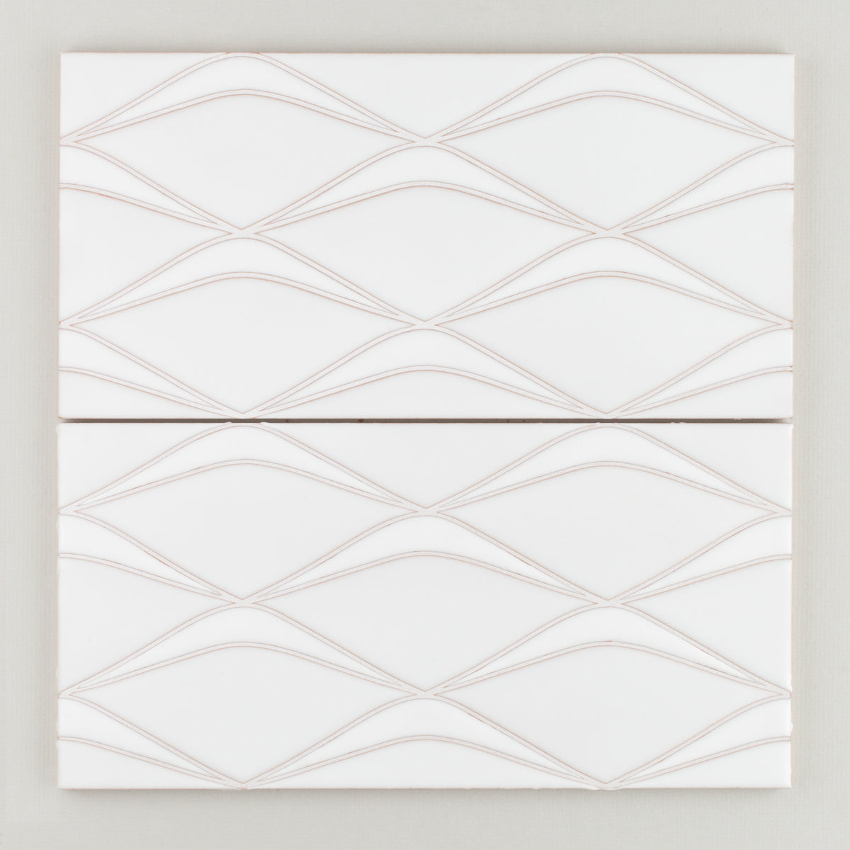 6x12 Handpainted Sample Uni Mountain  in White Motif