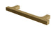 Flatiron Square Cabinet Pull 4" in Uncoated Polished Brass