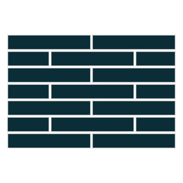 1x6 Half Offset Sheeted Original Ceramic Mosaic Tile in Caspian Sea Matte