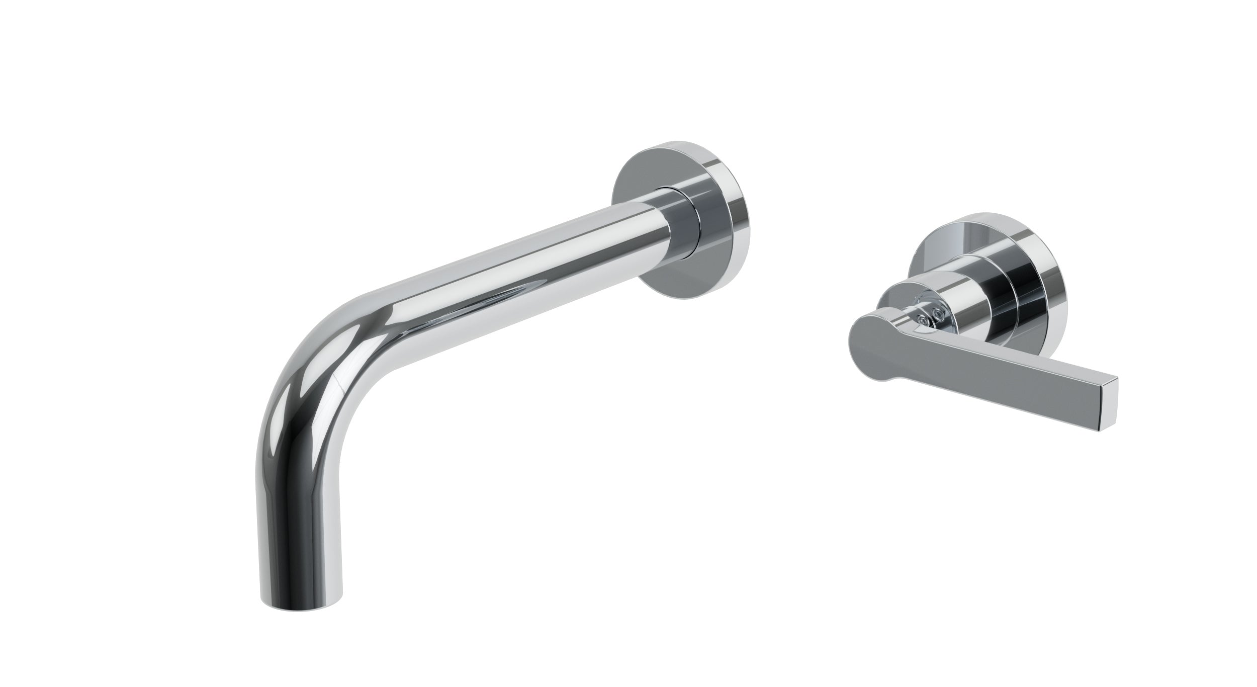 Flatiron One Handle Wall Mount 7.5" Lavatory Faucet with Linear Lever Handle