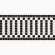 1x1 Ribbon Border Sheeted Original Ceramic Tile in Nocturne Matte