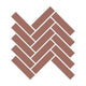 1x4 Herringbone Sheeted Glass Mosaic Tile in Flicker Gloss