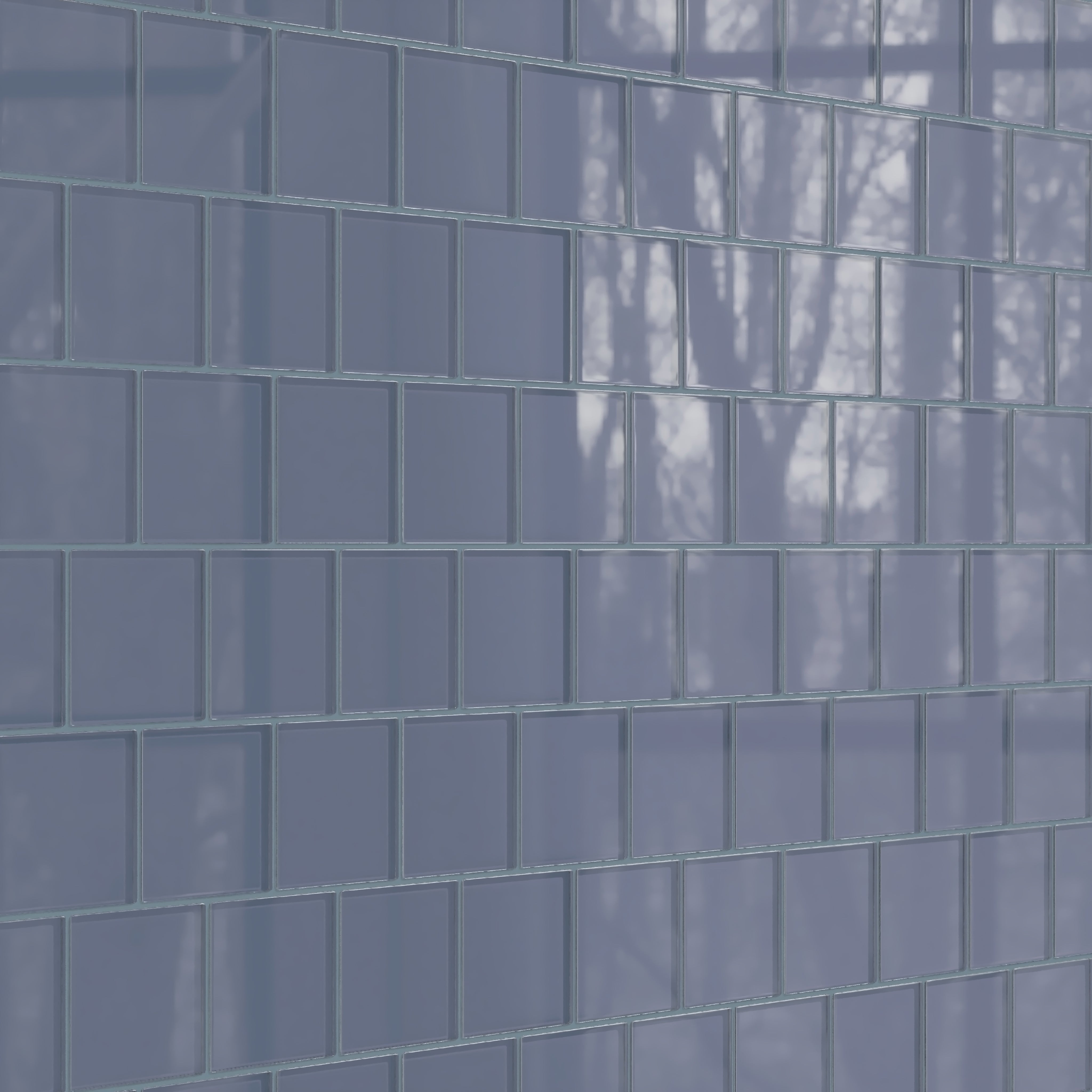 4x4 Glass Tile in Nuthatch Gloss