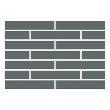 1x6 Half Offset Sheeted Original Ceramic Mosaic Tile in Flagstone Gloss