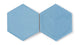 8" Hexagon Original Ceramic Tile in Caribbean Sea Gloss