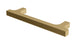 Flatiron Square Cabinet Pull 4" in Polished Brass