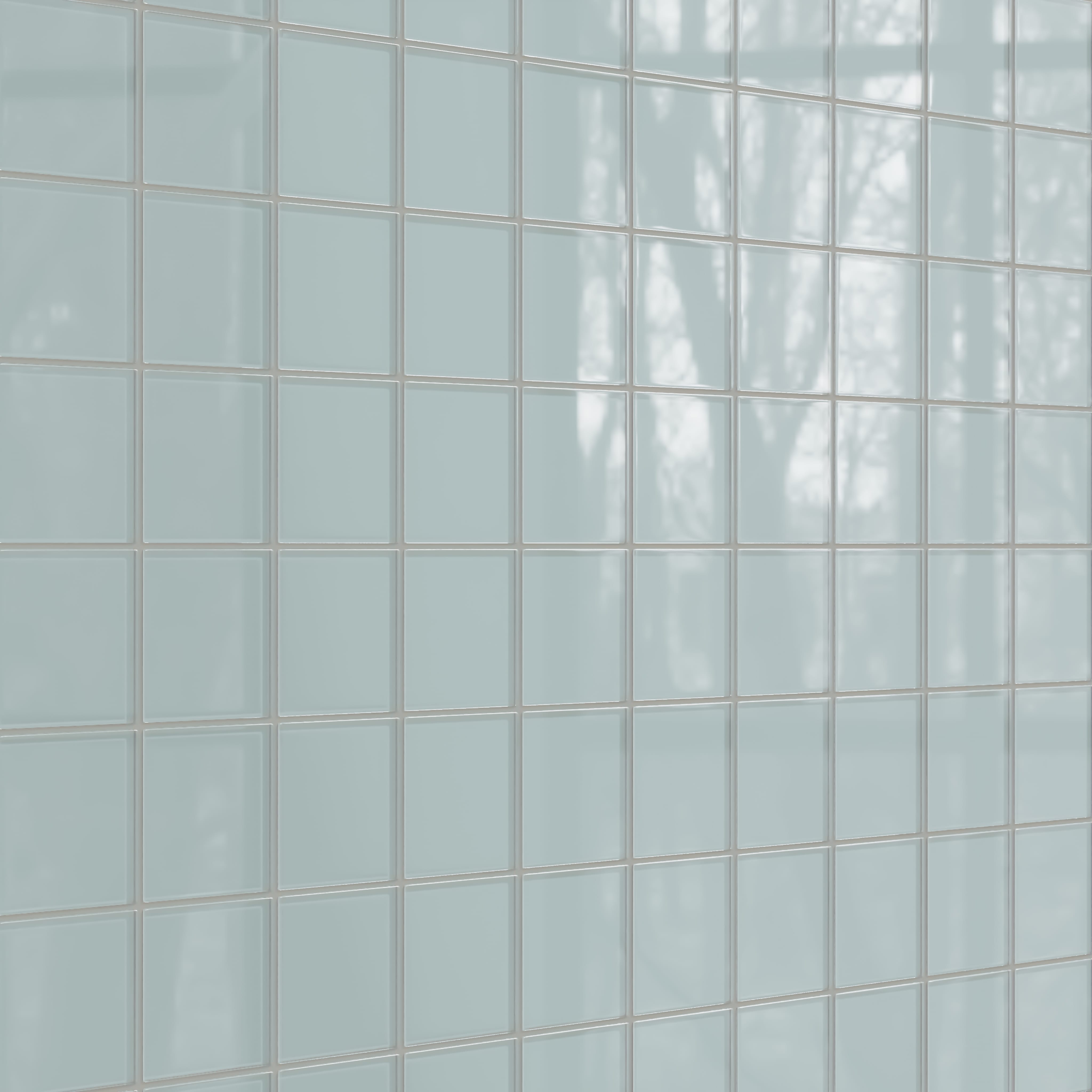 Quick Ship 4x4 Glass Tile in Great Blue Heron Gloss