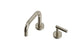 Contour One Handle Deck Mount Squaretop Lavatory Faucet with Soft Lever Handle in French Nickel