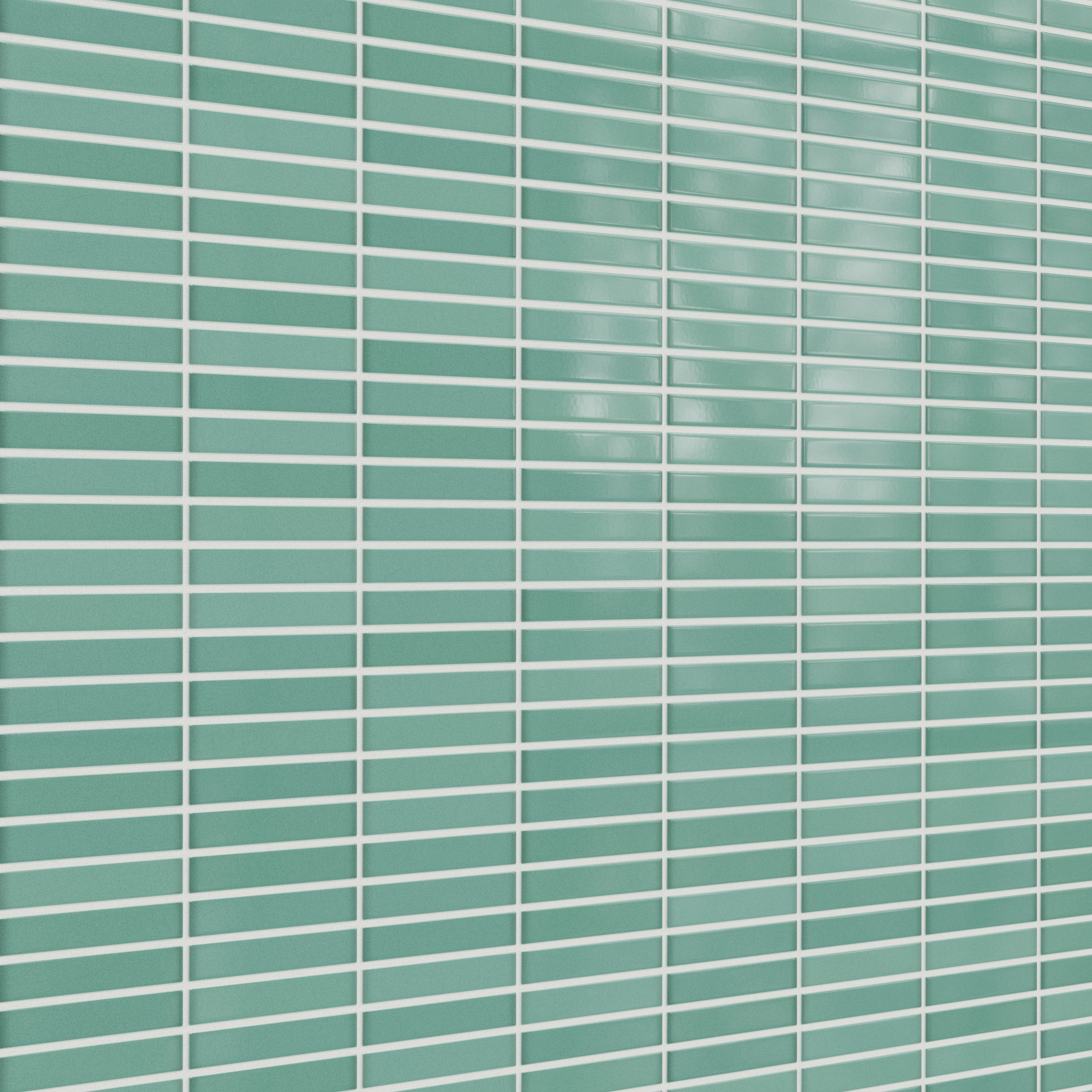 1x6 Straight Set Sheeted Original Ceramic Mosaic Tile in Amalfi Coast Gloss