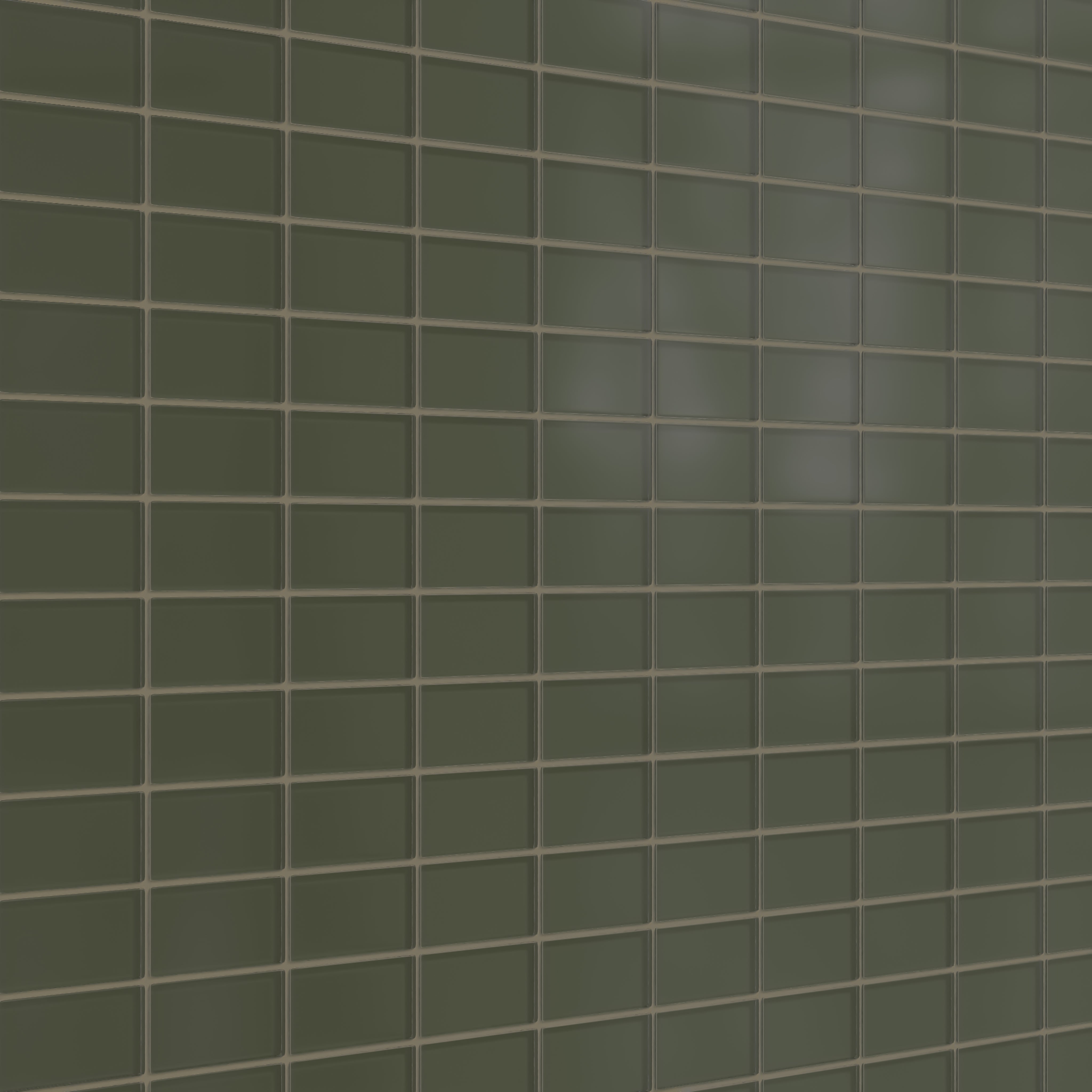 2x4 Straight Set Sheeted Glass Mosaic Tile in Roadrunner Matte