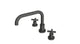 Flatiron Two Handle Deck Mount Squaretop Bath Trim with Linear Cross Handles in Blackened Nickel