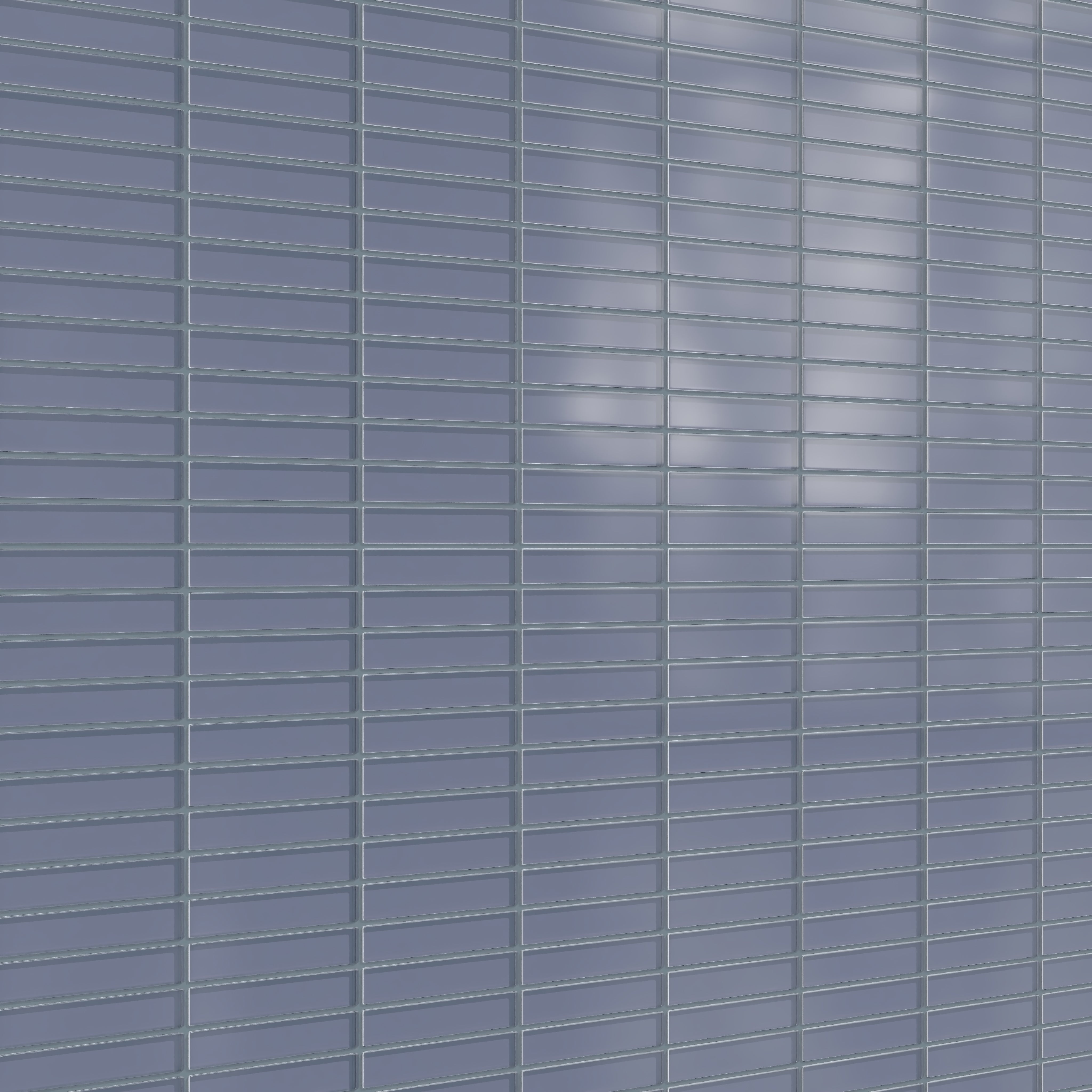 1x6 Straight Set Sheeted Glass Mosaic Tile in Nuthatch Matte
