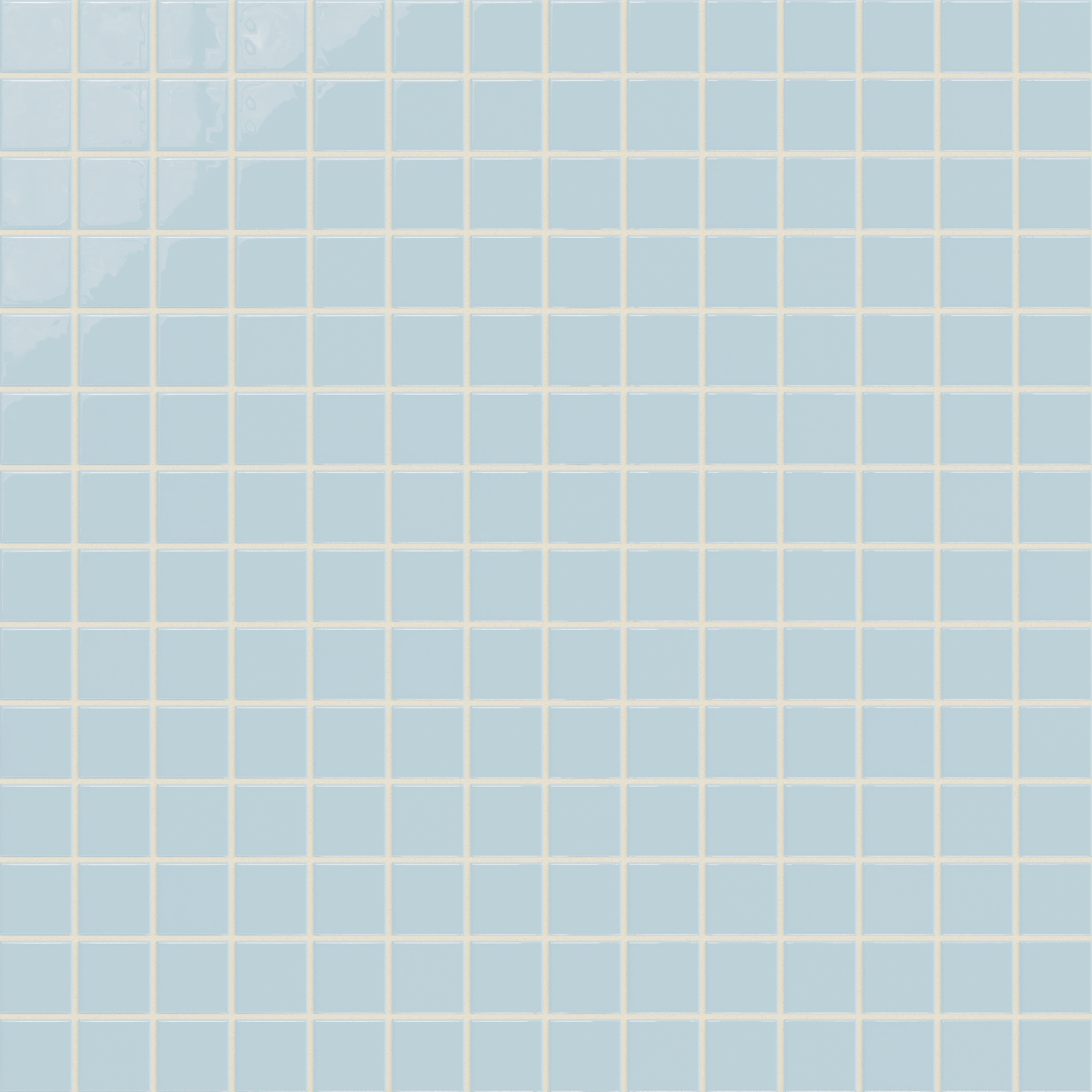 2x2 Straight Set Sheeted Natural Press Ceramic Mosaic Tile in Egyptian Blue Gloss