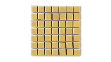 1x1 Straight Set Sheeted Original Ceramic Mosaic Tile in Haystack Gloss