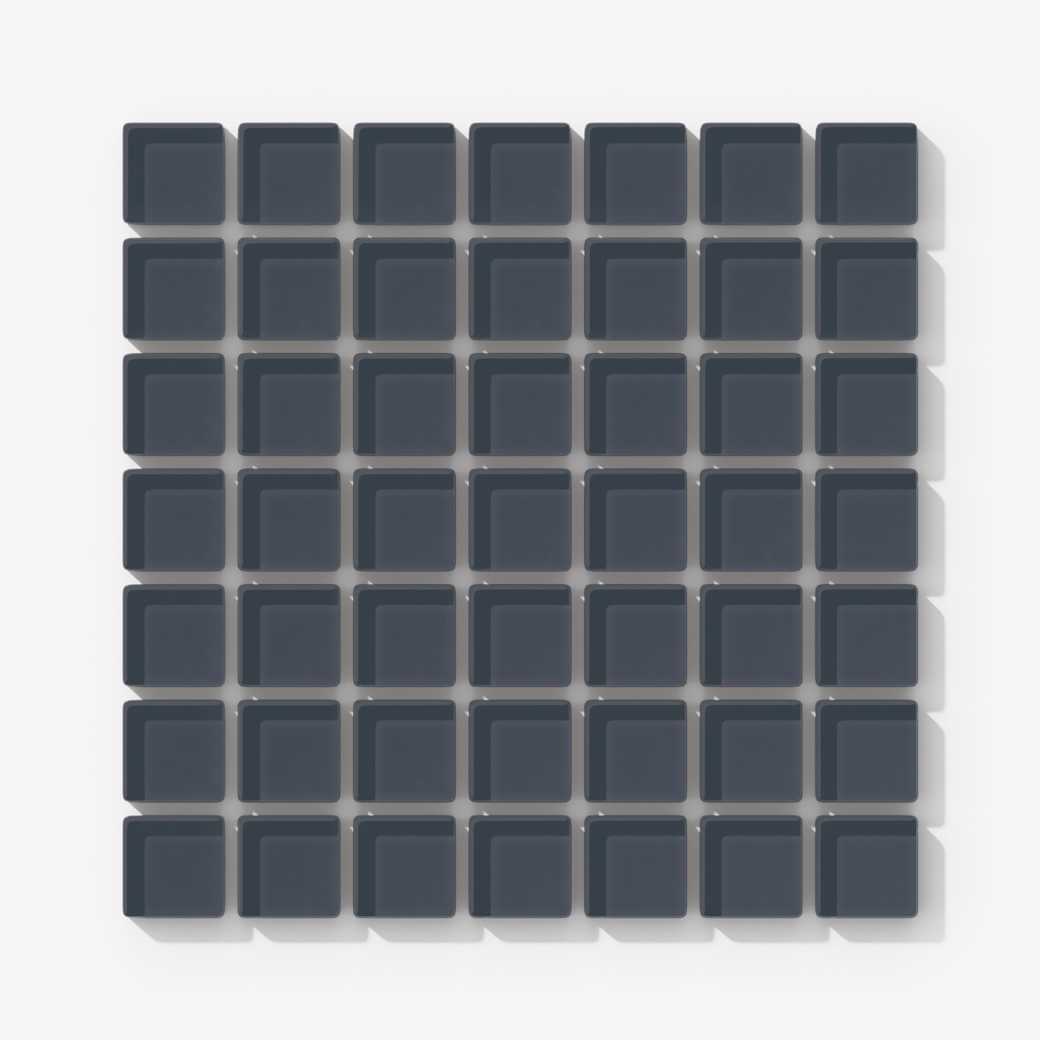 1x1 Straight Set Sheeted Glass Mosaic Tile in Junco Gloss