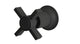 Emerson One Handle Wall Mount Diverter/Volume Control Shower Trim with Defined Cross Handle in Matte Black