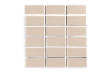 2x4 Straight Set Sheeted Original Ceramic Mosaic Tile in Sweet Pea Gloss