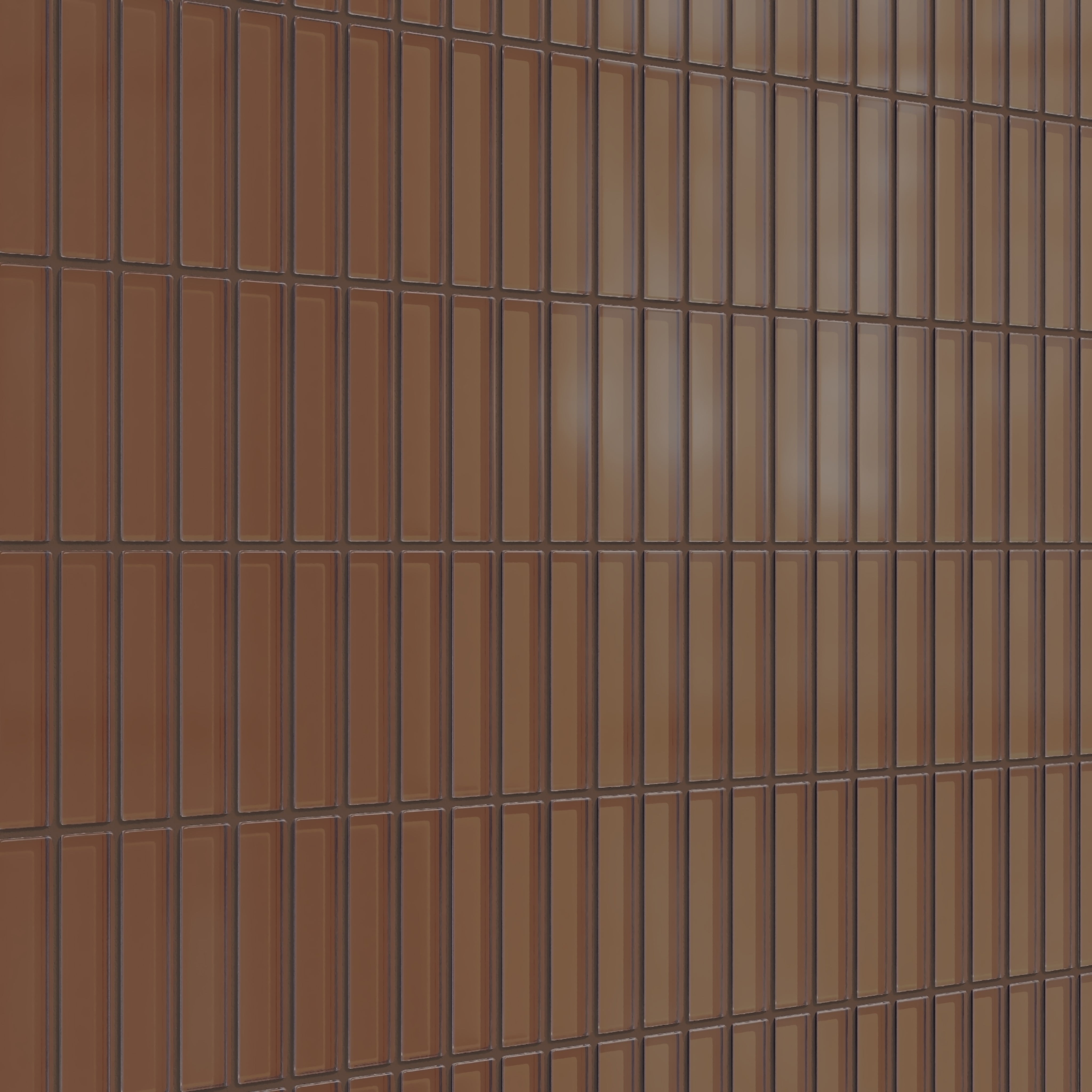 1x4 Straight Set Sheeted Glass Mosaic Tile in Kestrel Matte