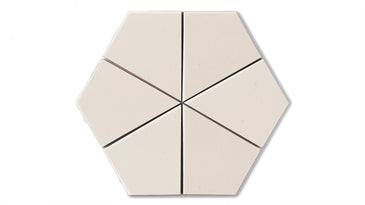 Hexite Original Ceramic Tile in Ivory Gloss