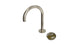 Foundry One Handle Deck Mount Gooseneck Lavatory Faucet with Pebble Ceramic Knob Handle in French Nickel
