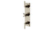 Flatiron Three Handle Wall Mount Shower Trim with Linear Cross/Linear Lever Handles in Polished Nickel