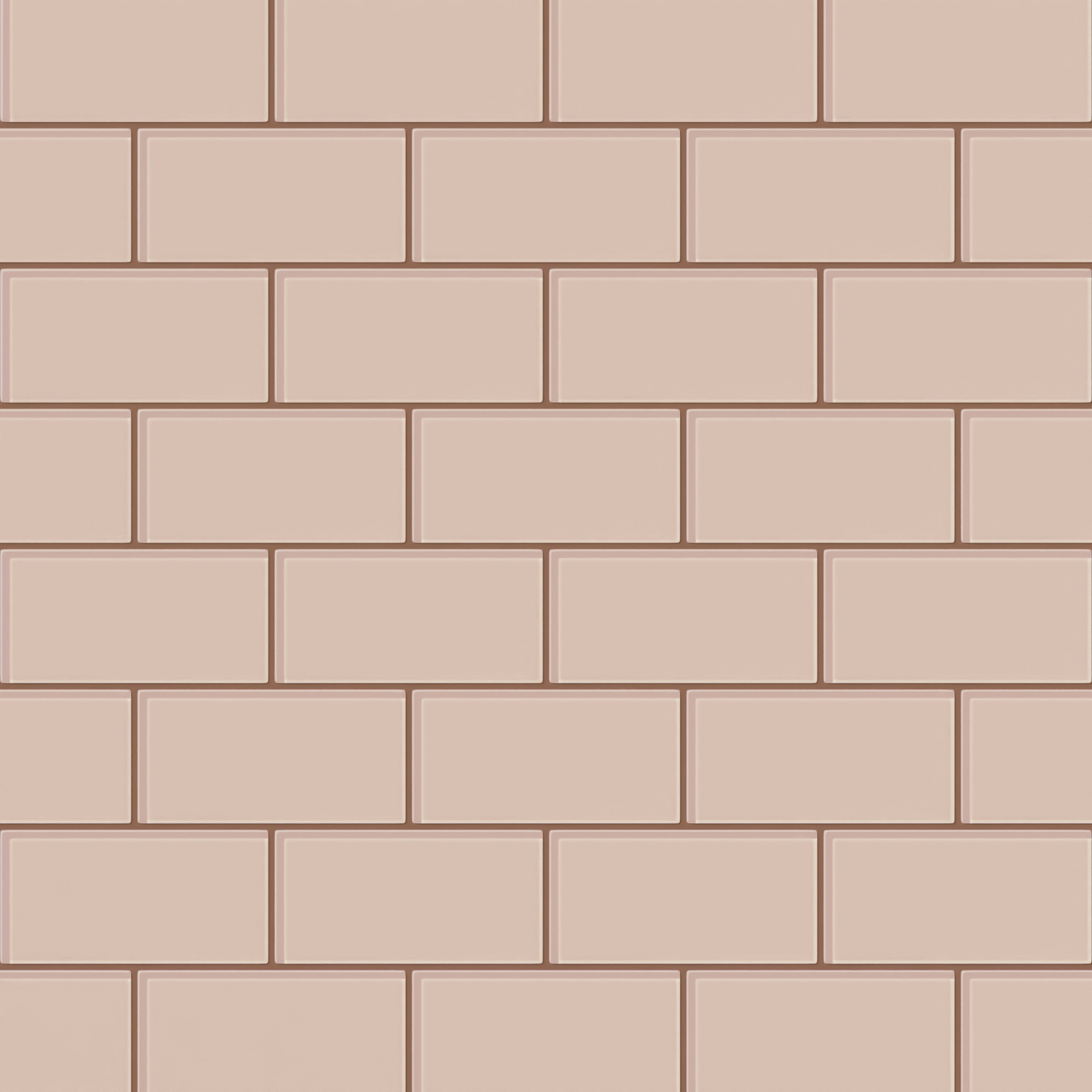 3x6 Glass Tile in Rosy Finch Gloss