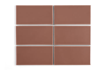 4x8 Original Ceramic Tile in Mauve Gloss